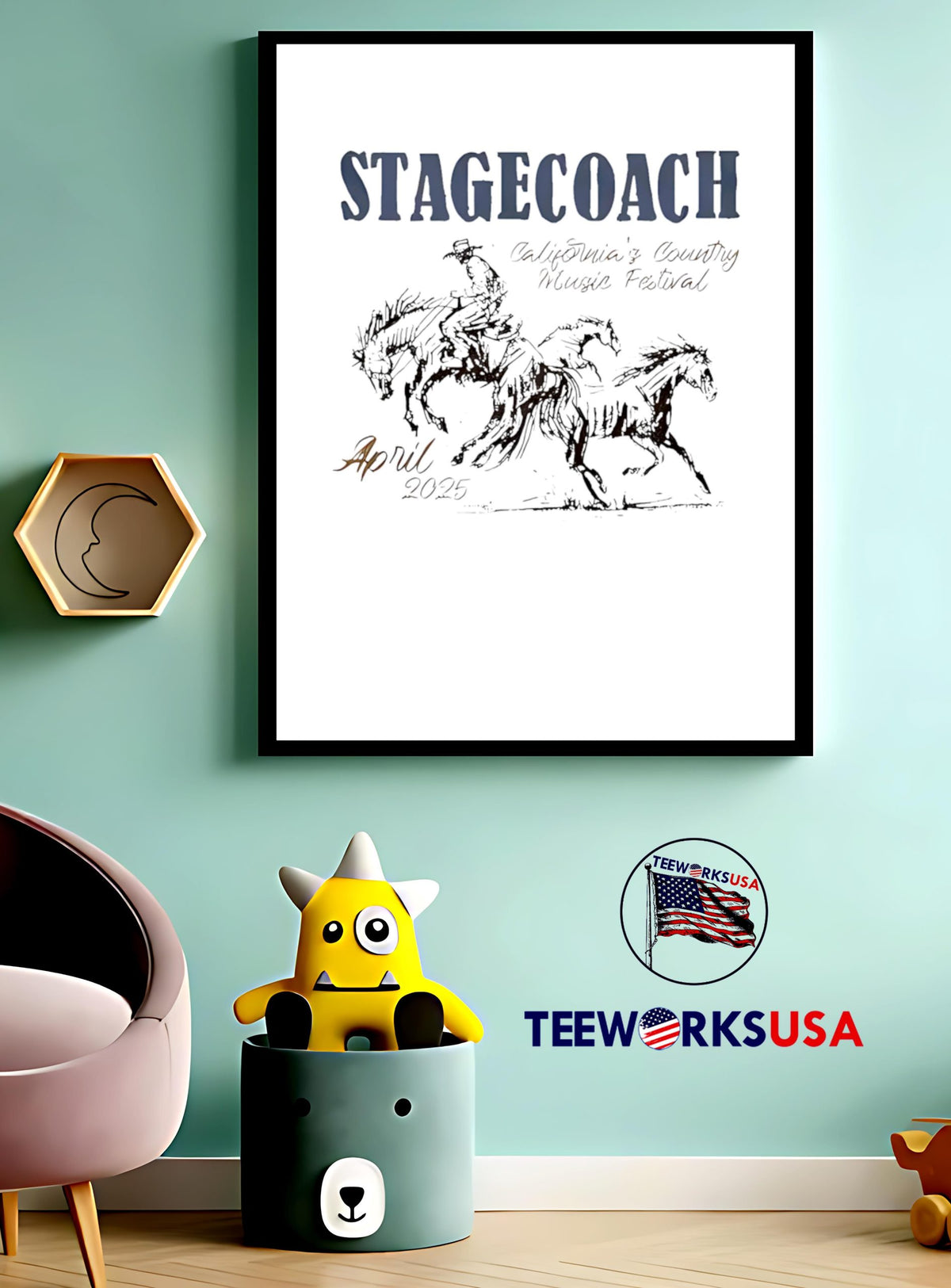 Country vibes at stagecoach 2025 with this cool - Adult & Kids T-Shirts, Sweatshirts & Hoodies apparel design preview 3