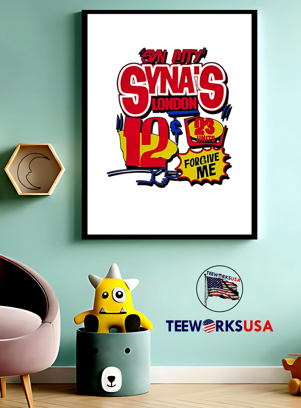Syn City Syna London forgive me - Adult & Kids T-Shirts, Sweatshirts & Hoodies apparel design preview 3