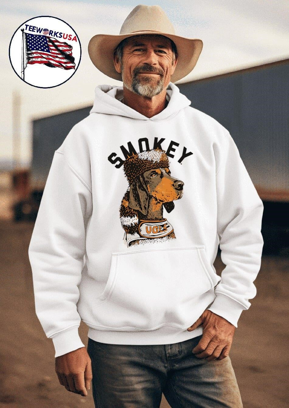 Smokey Coonskin Cap - Adult & Kids T-Shirts, Sweatshirts & Hoodies apparel design preview 2