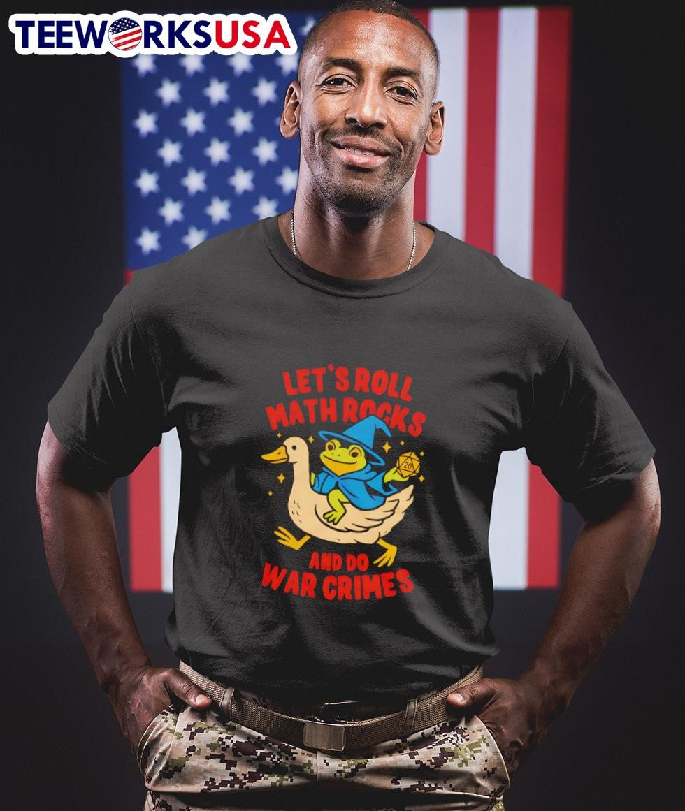 Frog let's roll math rocks and do war crimes - Adult & Kids T-Shirts, Sweatshirts & Hoodies apparel design preview 1