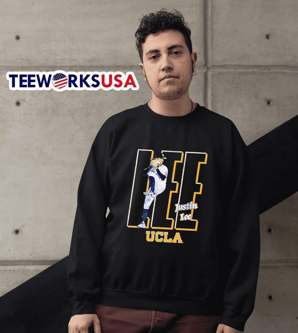 Justin Lee UCLA baseball illustrated - Adult & Kids T-Shirts, Sweatshirts & Hoodies apparel design preview 6