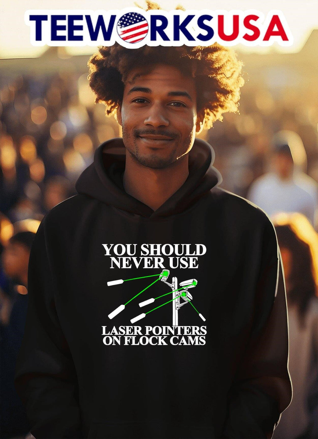 You Should Never Use Laser Pointers On Flock Cams - Adult & Kids T-Shirts, Sweatshirts & Hoodies apparel design preview 2
