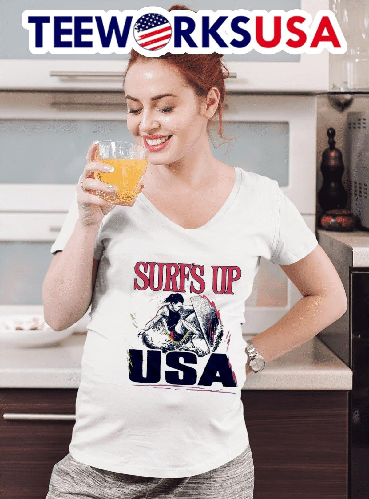 Team USA surf's up - Adult & Kids T-Shirts, Sweatshirts & Hoodies apparel design preview 4