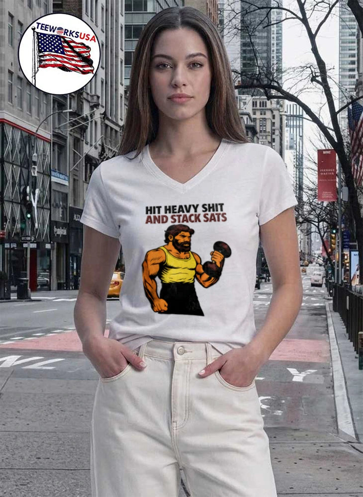 Hit Heavy Shit And Stack Sats Gym - Adult & Kids T-Shirts, Sweatshirts & Hoodies apparel design preview 7
