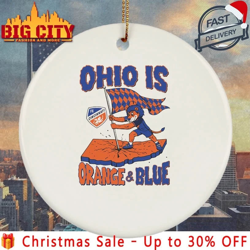 Ohio is Orange Blue FC Cincinnati Mascot - Adult & Kids T-Shirts, Sweatshirts & Hoodies apparel design preview 3
