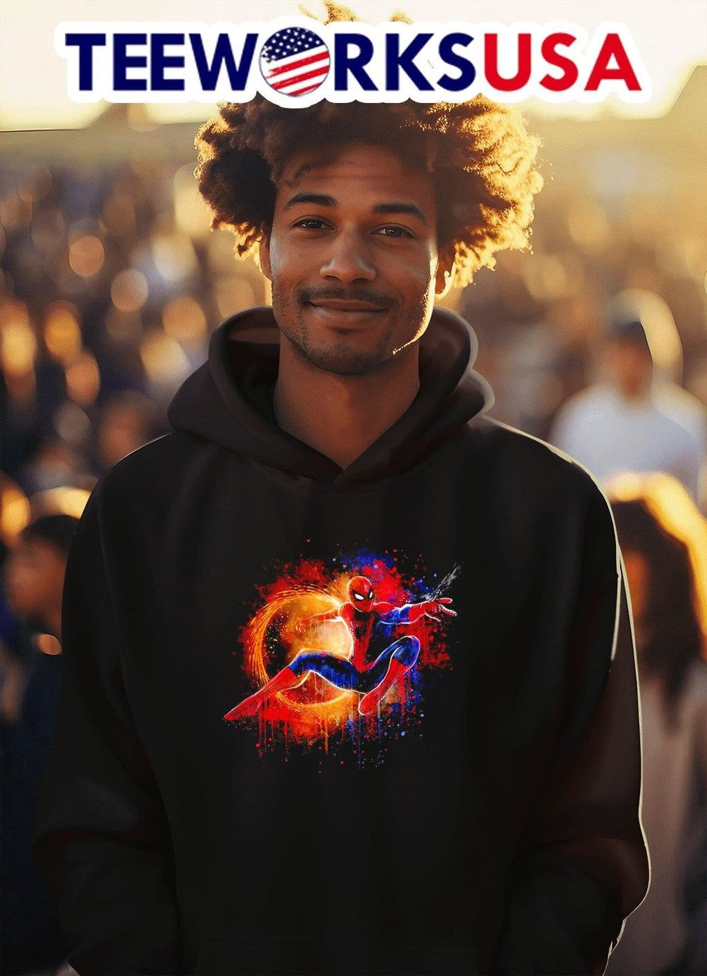 Spiderman painting the Spiderverse - Adult & Kids T-Shirts, Sweatshirts & Hoodies apparel design preview 2