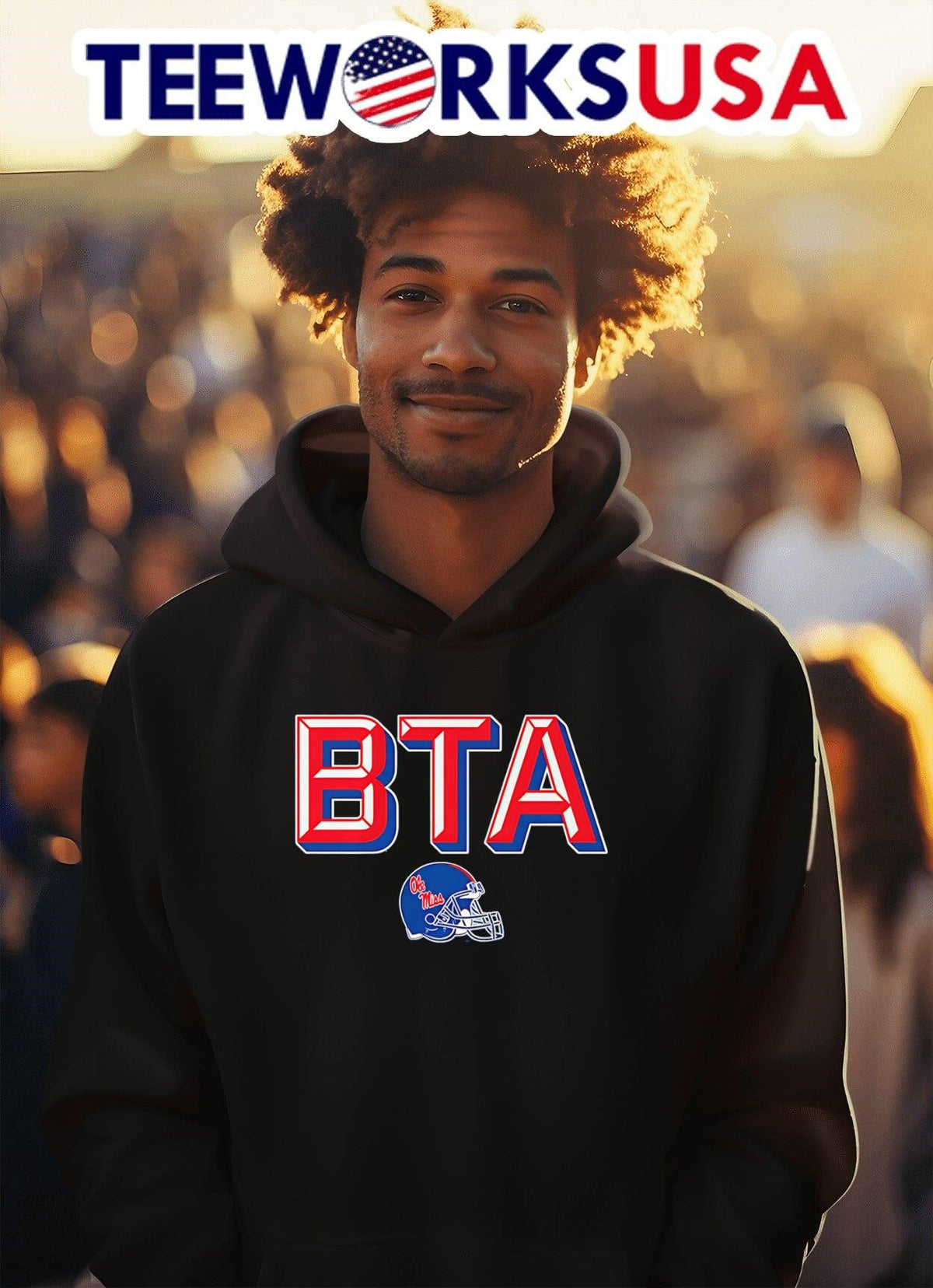 Ole Miss Football BTA - Adult & Kids T-Shirts, Sweatshirts & Hoodies apparel design preview 2