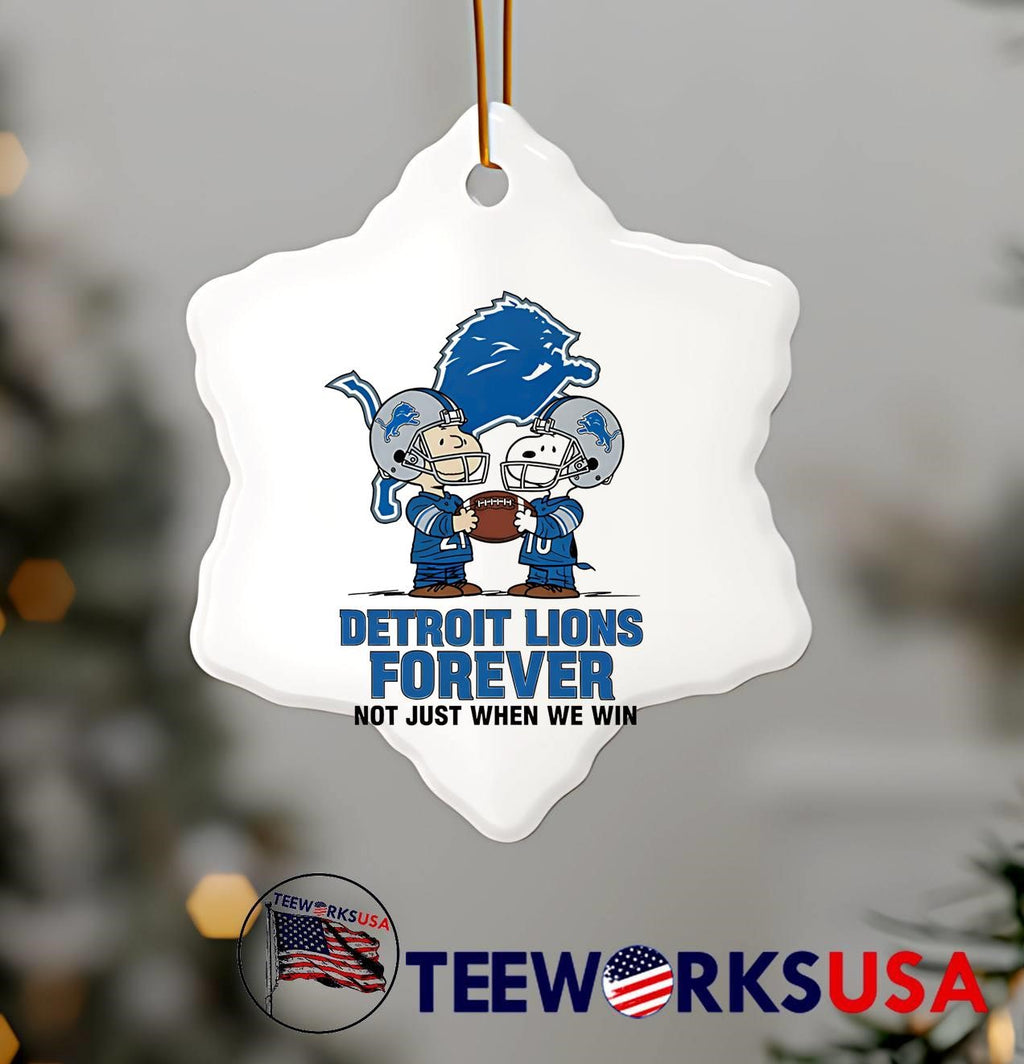 Charlie Brown Snoopy Detroit Lions Forever Not Just - Adult & Kids T-Shirts, Sweatshirts & Hoodies apparel design preview 7