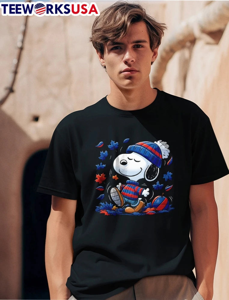 Snoopy Wearing Beanie Sweater Dancing In Falling - Adult & Kids T-Shirts, Sweatshirts & Hoodies apparel design preview 1