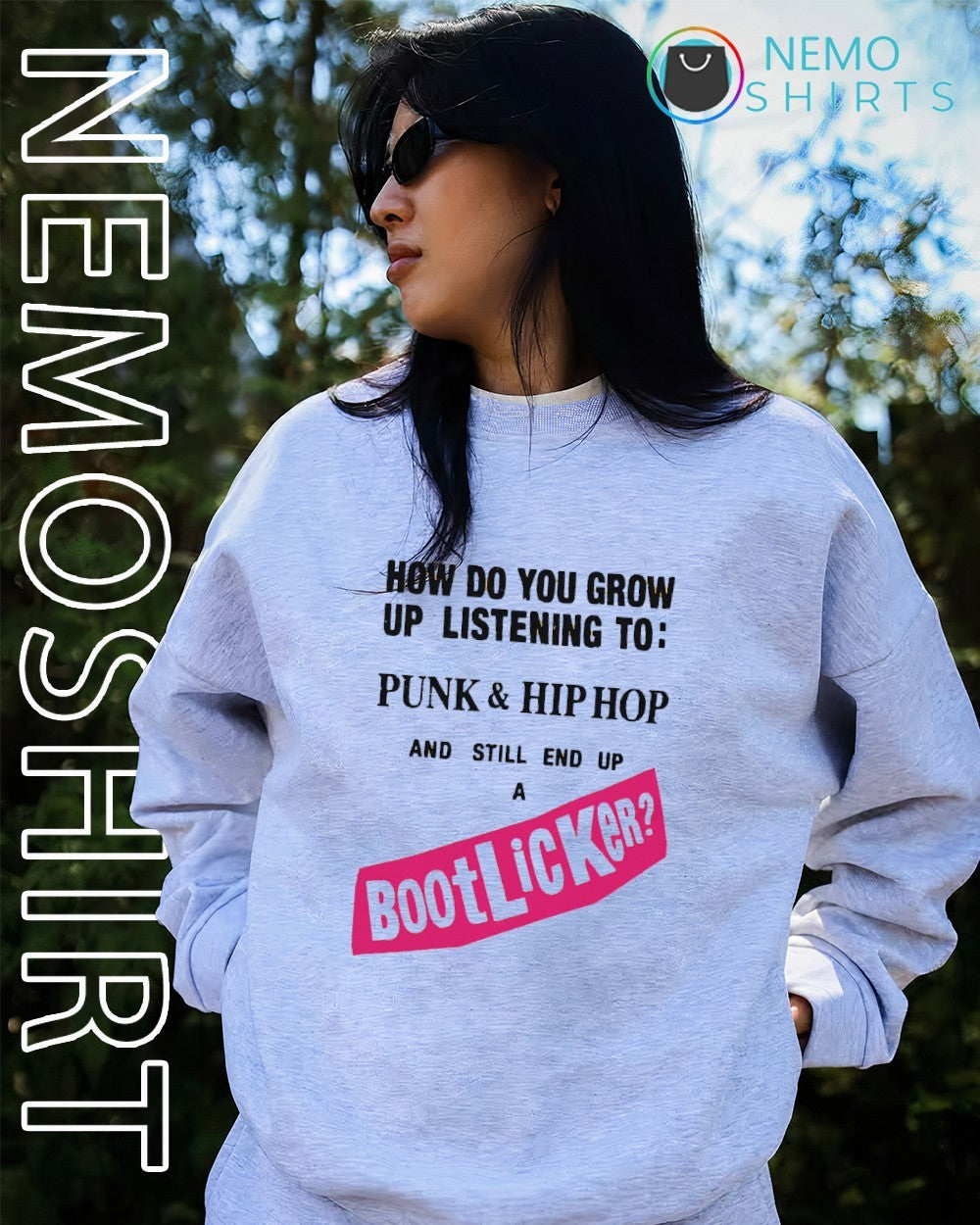 How do you grow up listening to punk and hip hop - Adult & Kids T-Shirts, Sweatshirts & Hoodies apparel design preview 2