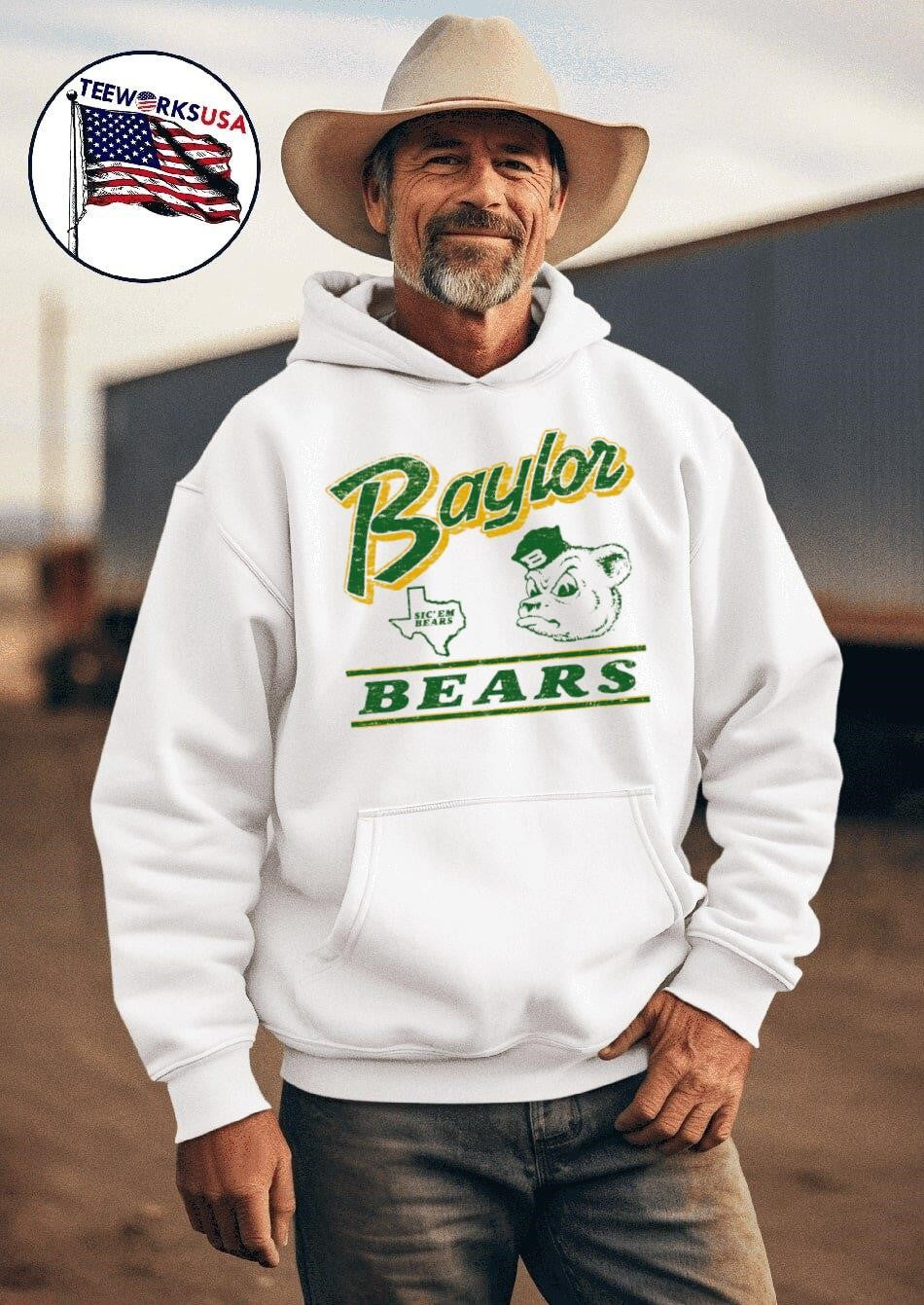 Baylor Bears sic 'em retro - Adult & Kids T-Shirts, Sweatshirts & Hoodies apparel design preview 2