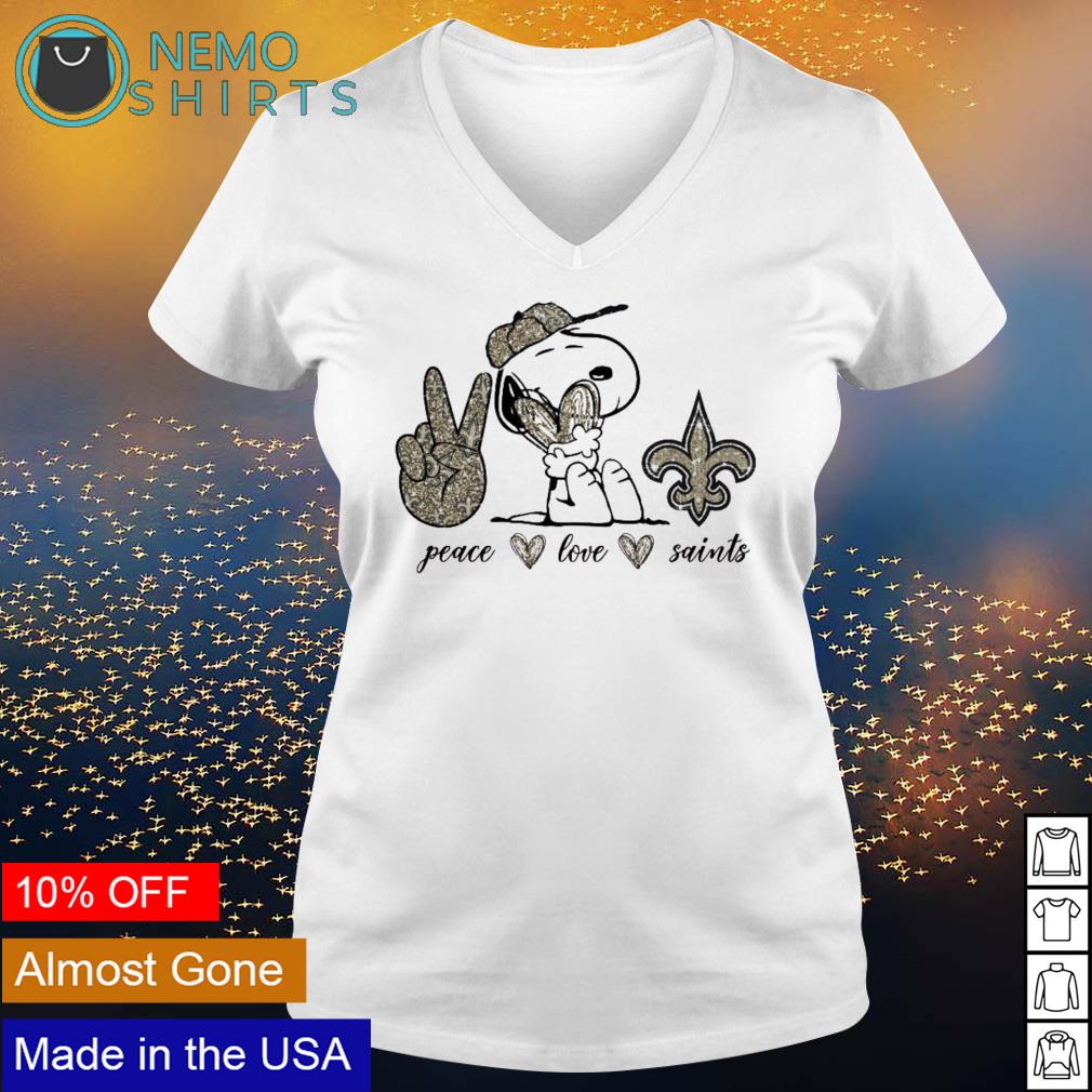 Snoopy peace love New Orleans Saints - Adult & Kids T-Shirts, Sweatshirts & Hoodies apparel design preview 5