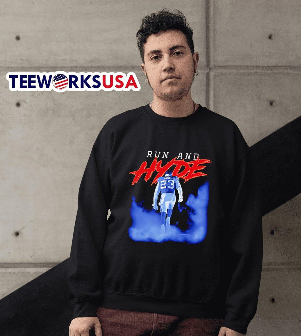 Micah Hyde Buffalo Bills run and - Adult & Kids T-Shirts, Sweatshirts & Hoodies apparel design preview 6
