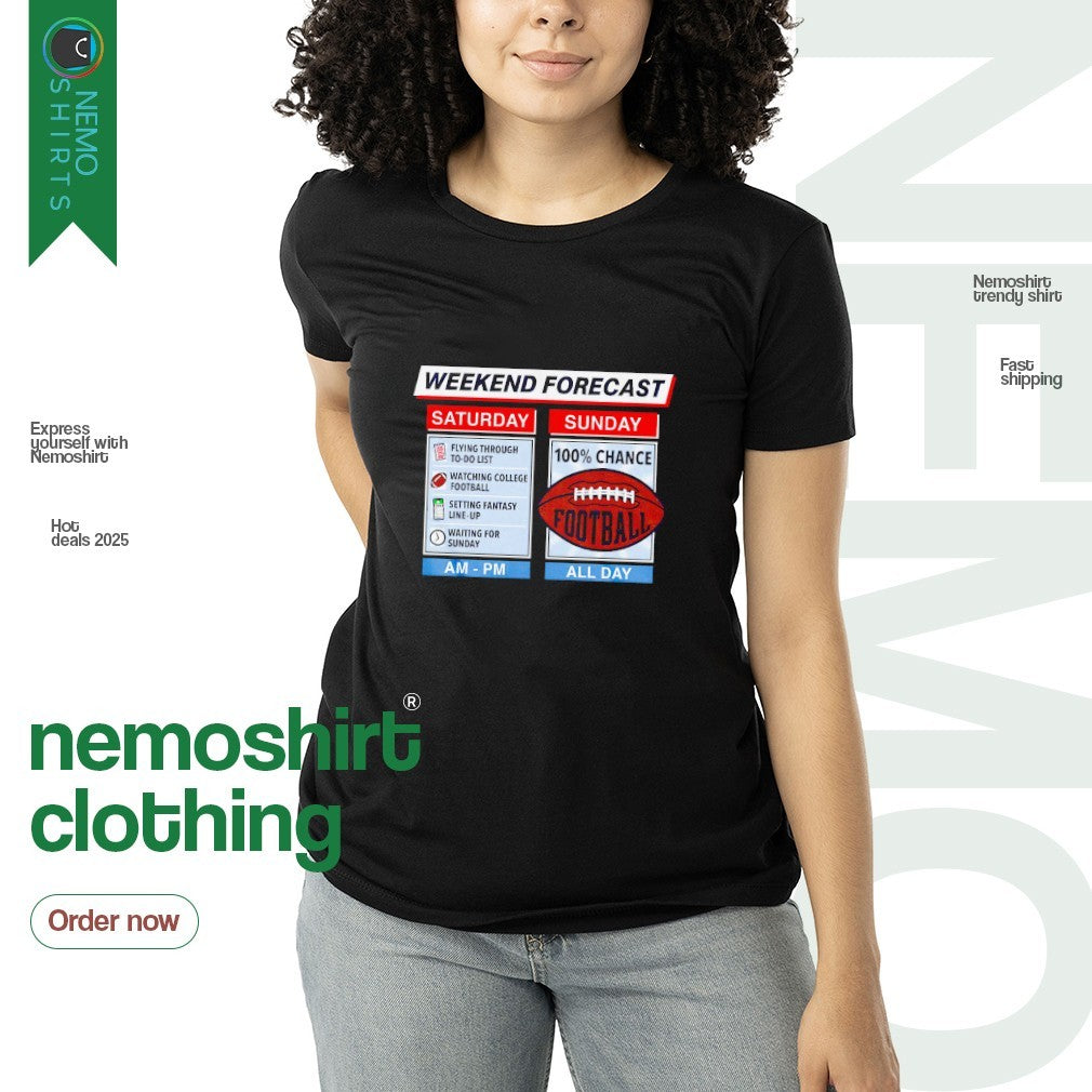 Weekend forecast Saturday vs Sunday New England - Adult & Kids T-Shirts, Sweatshirts & Hoodies apparel design preview 3