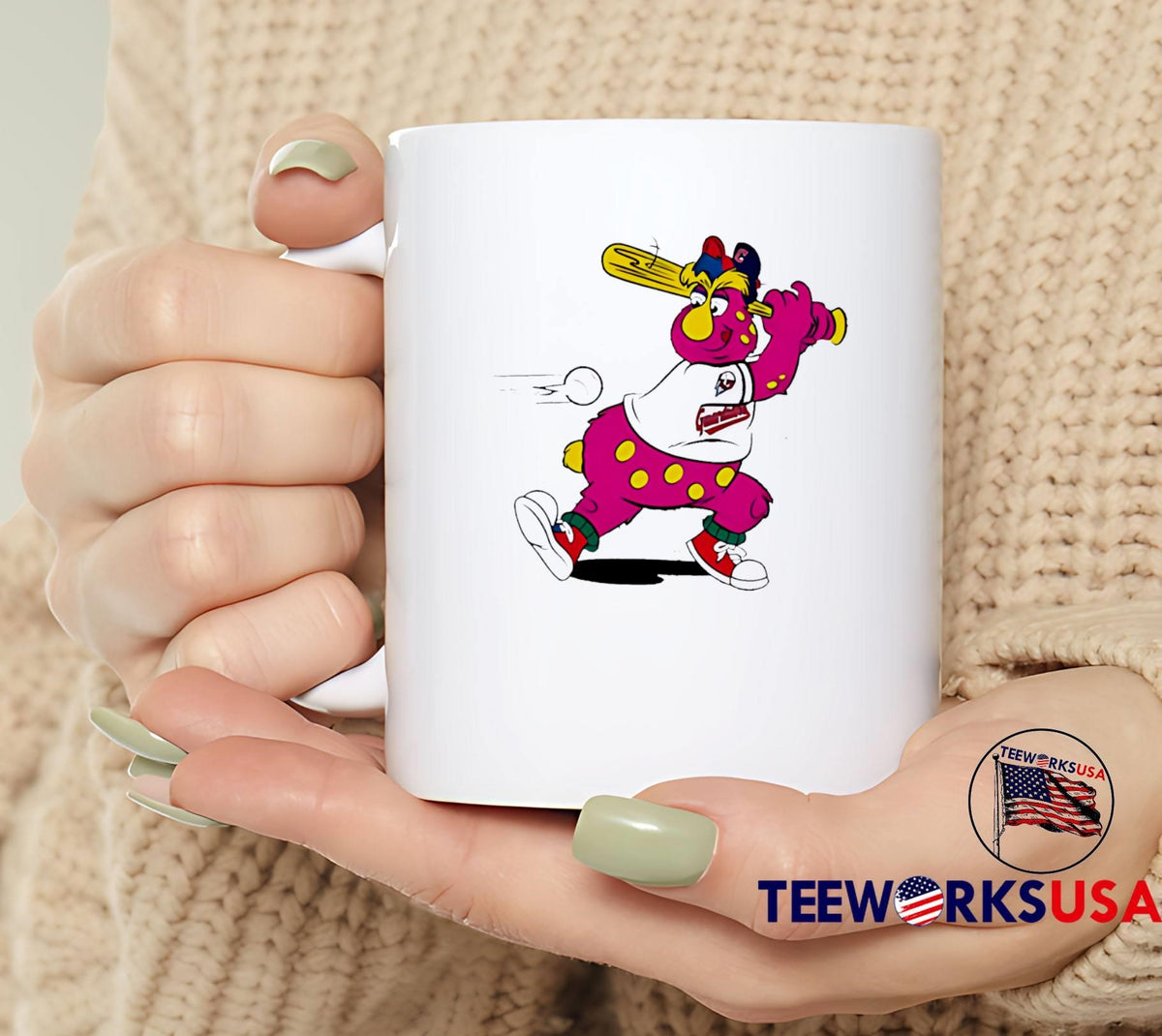 Cleveland Guardians Pink Mascot player - Adult & Kids T-Shirts, Sweatshirts & Hoodies apparel design preview 6