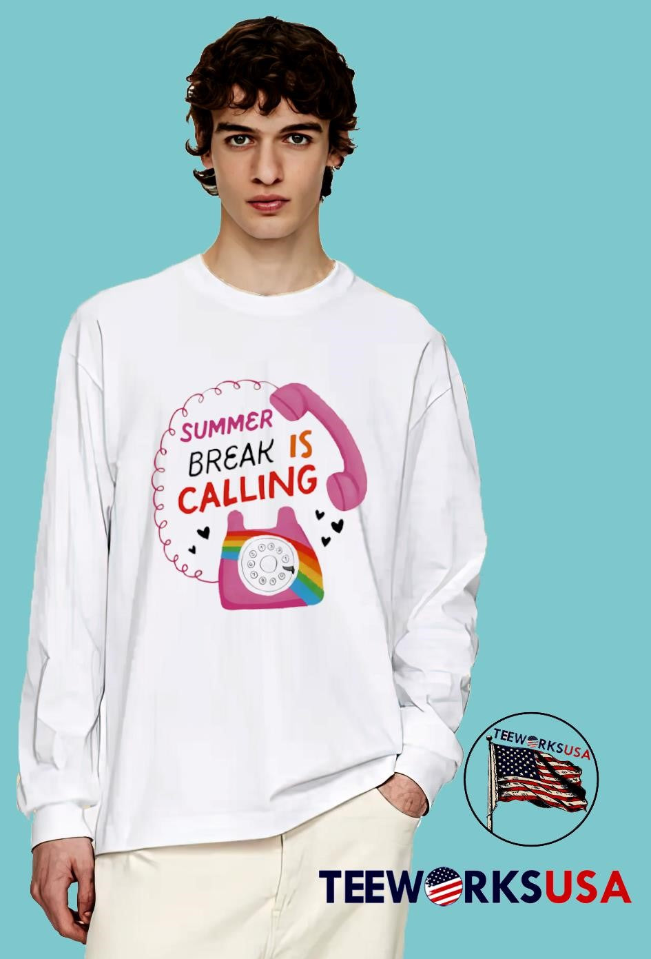 Summer break is calling - Adult & Kids T-Shirts, Sweatshirts & Hoodies apparel design preview 4