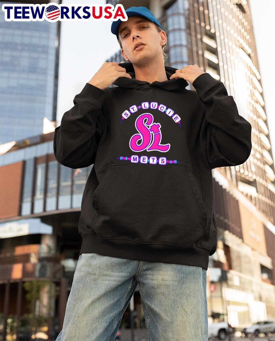 St. Lucie Girls Mets - Adult & Kids T-Shirts, Sweatshirts & Hoodies apparel design preview 3