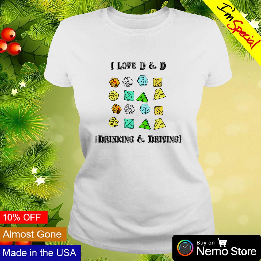 I Love D Drinking and Driving - Adult & Kids T-Shirts, Sweatshirts & Hoodies apparel design preview 3