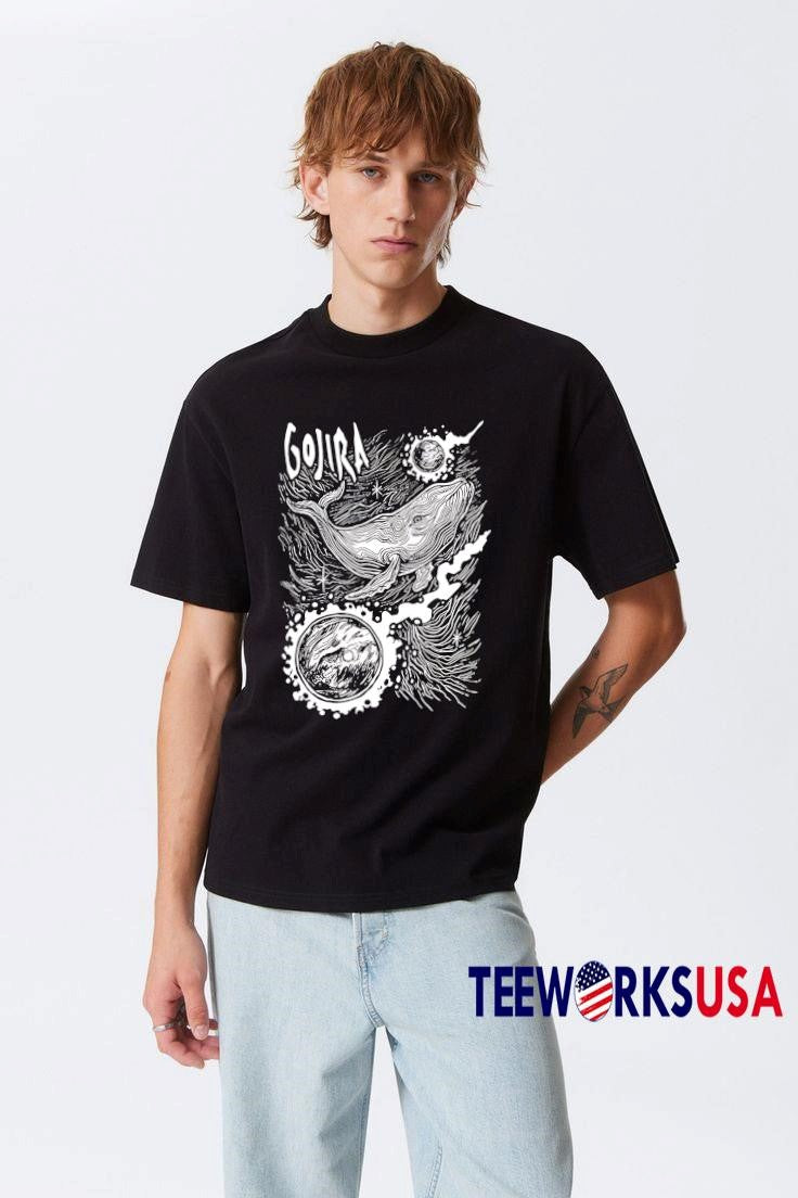 Gojira New York Comic Con 2025 Exclusive black white - Adult & Kids T-Shirts, Sweatshirts & Hoodies apparel design preview 3