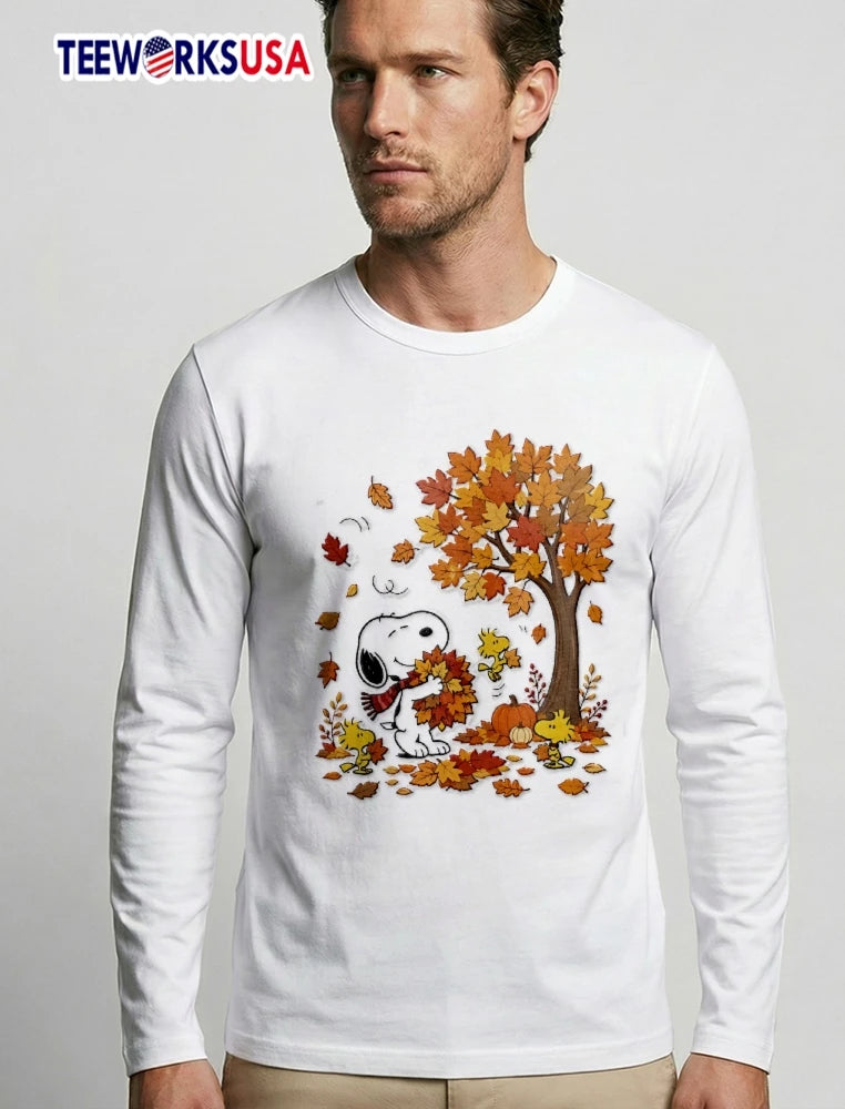 Snoopy Autumn Vibes Fall Season - Adult & Kids T-Shirts, Sweatshirts & Hoodies apparel design preview 3