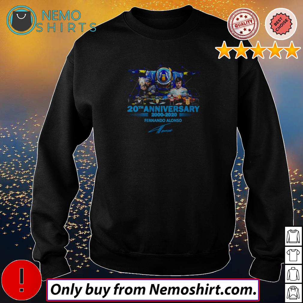 Fernando Alonso 20th anniversary 2000 2020 signatures - Adult & Kids T-Shirts, Sweatshirts & Hoodies apparel design preview 4