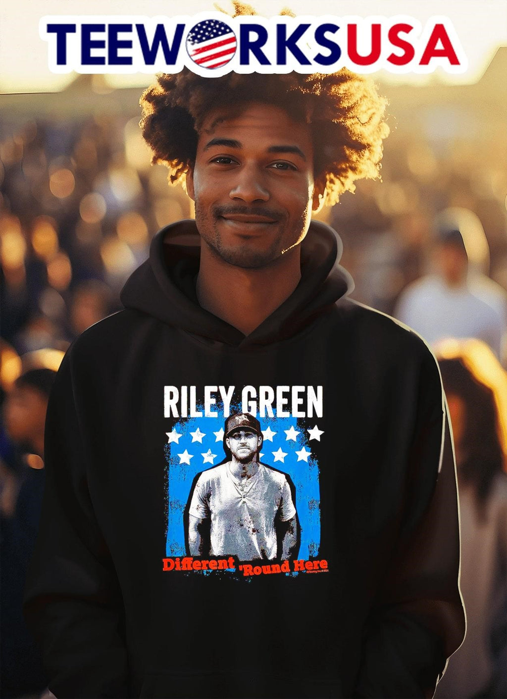 Riley Green different round - Adult & Kids T-Shirts, Sweatshirts & Hoodies apparel design preview 2