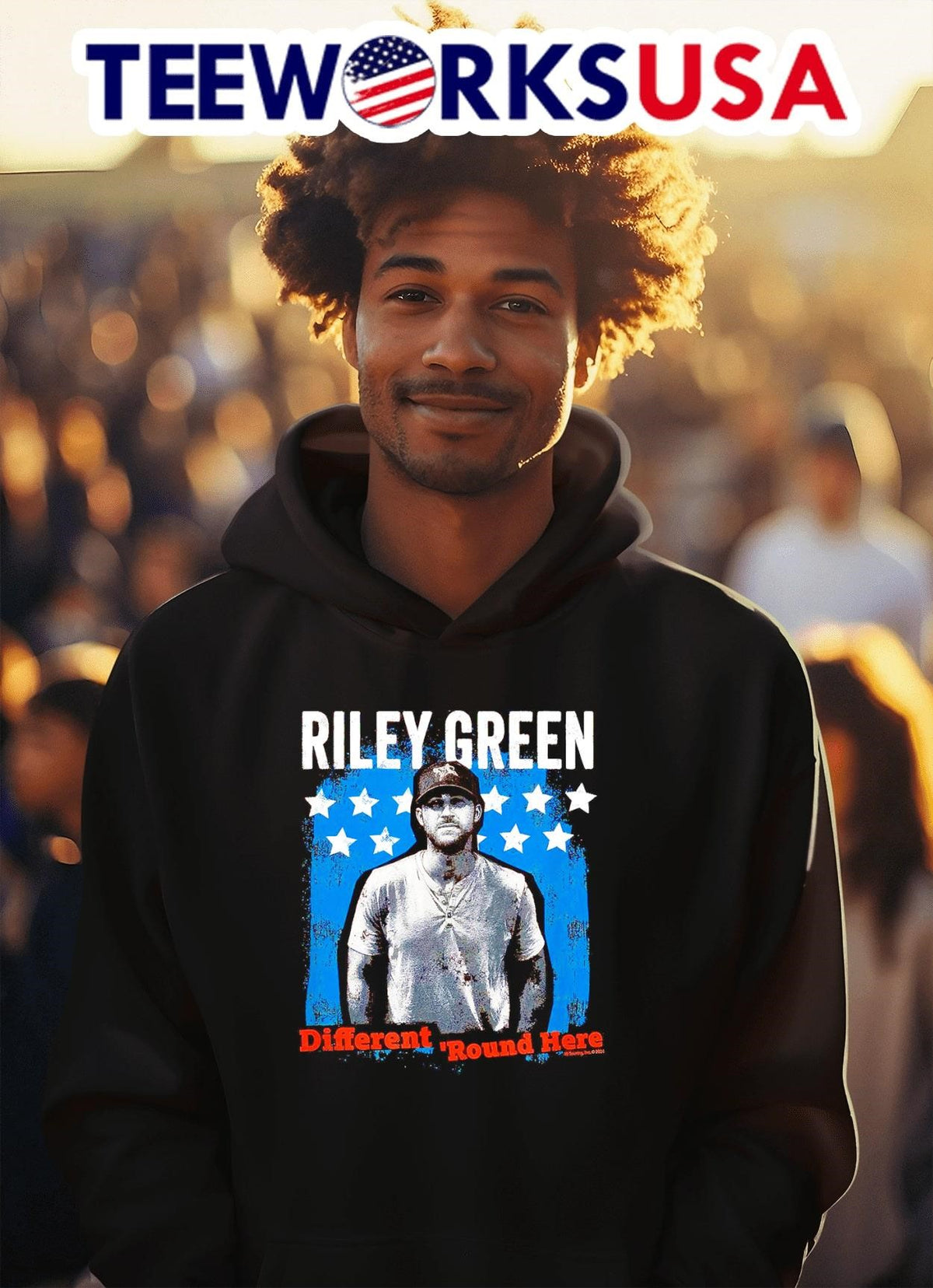Riley Green different round - Adult & Kids T-Shirts, Sweatshirts & Hoodies apparel design preview 2