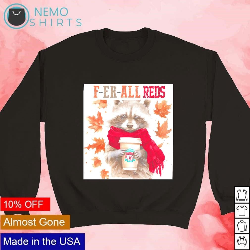 Raccoon Liverpool fall f-er-all reds - Adult & Kids T-Shirts, Sweatshirts & Hoodies apparel design preview 3