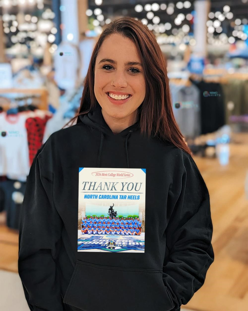 Thank you North Carolina Tar Heels 2026 Mens College - Adult & Kids T-Shirts, Sweatshirts & Hoodies apparel design preview 3