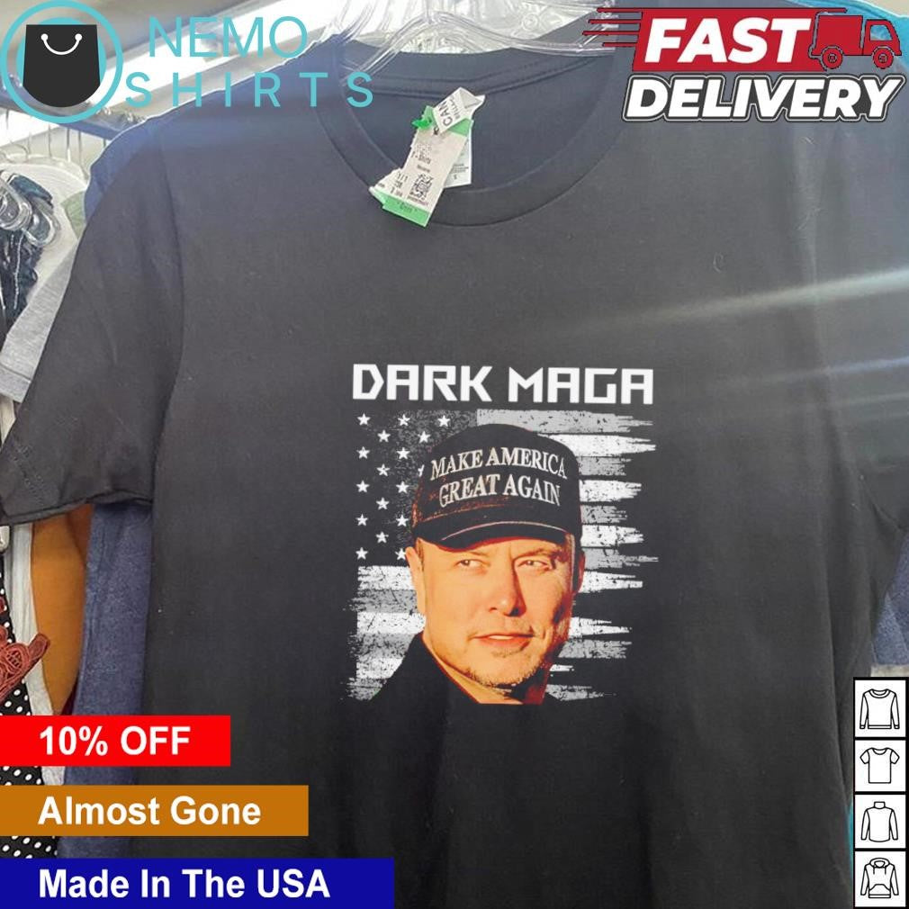 Dark MAGA Elon Musk US flag - Adult & Kids T-Shirts, Sweatshirts & Hoodies apparel design preview 5