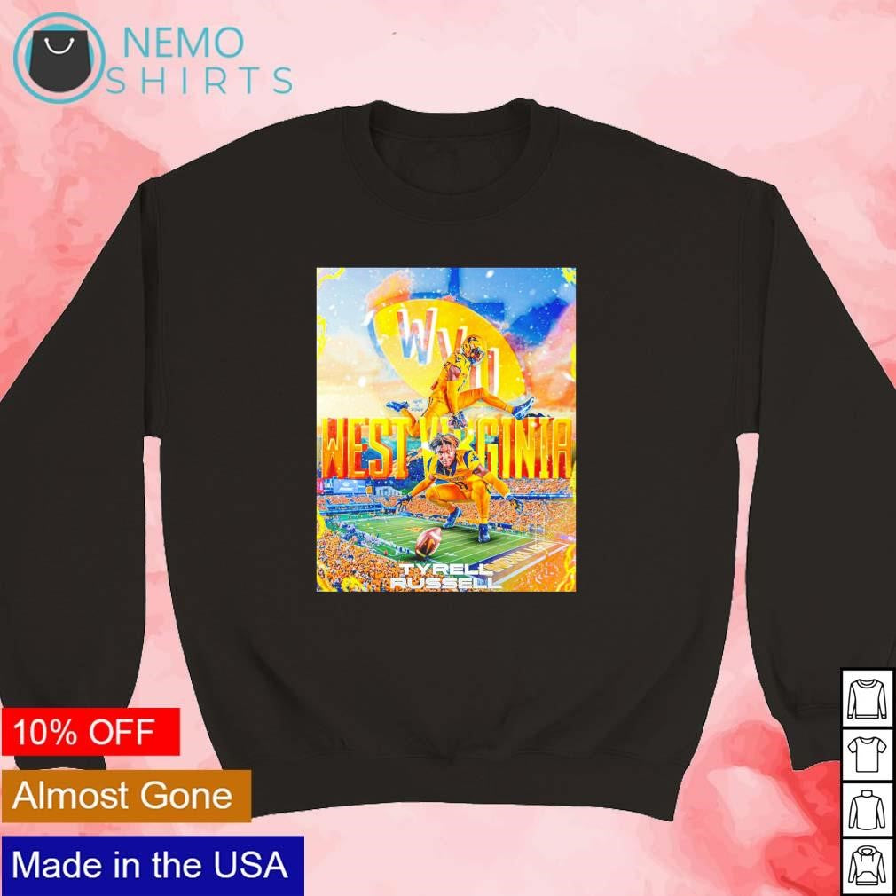 Tyrell Russell flipped commitment to West Virginia - Adult & Kids T-Shirts, Sweatshirts & Hoodies apparel design preview 5