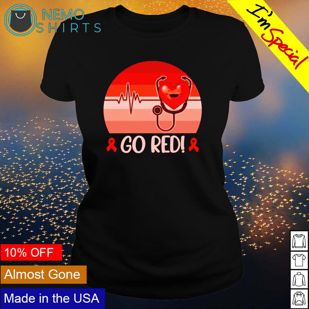 Heart Health Month go red - Adult & Kids T-Shirts, Sweatshirts & Hoodies apparel design preview 3