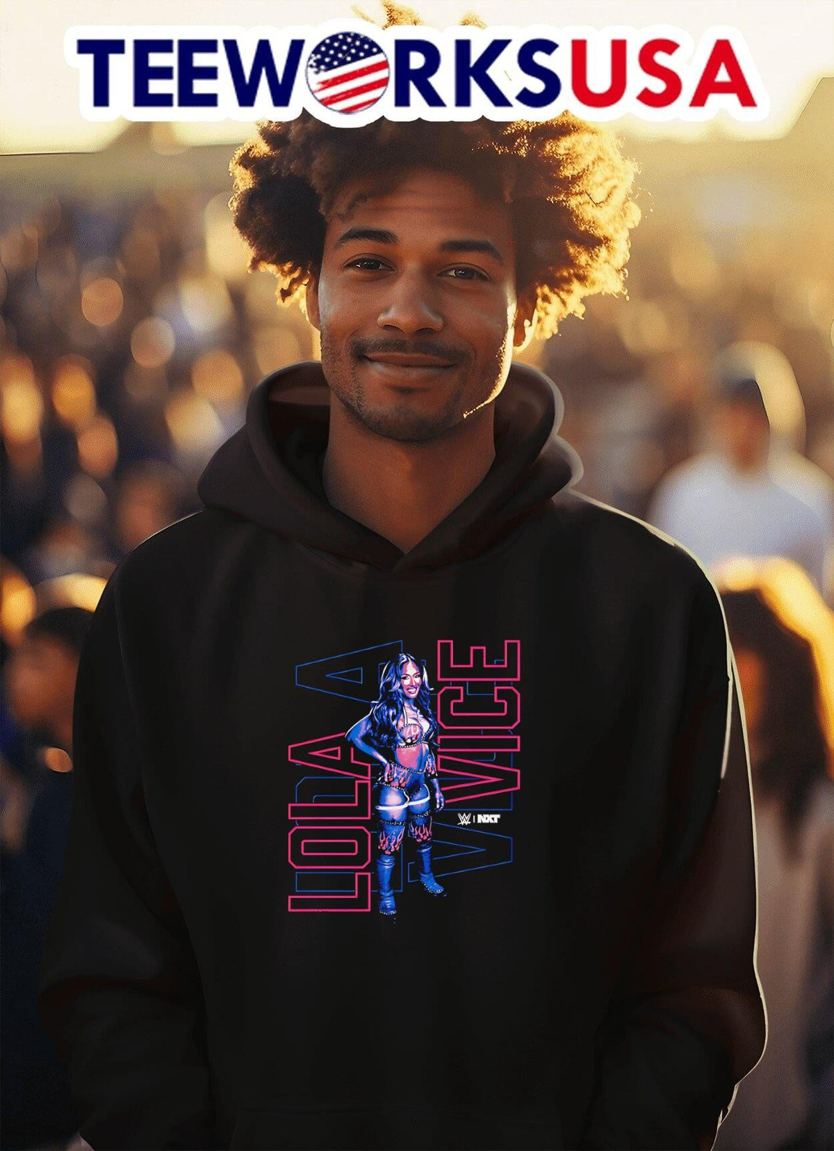 Lola Vice Vertical Outline - Adult & Kids T-Shirts, Sweatshirts & Hoodies apparel design preview 2