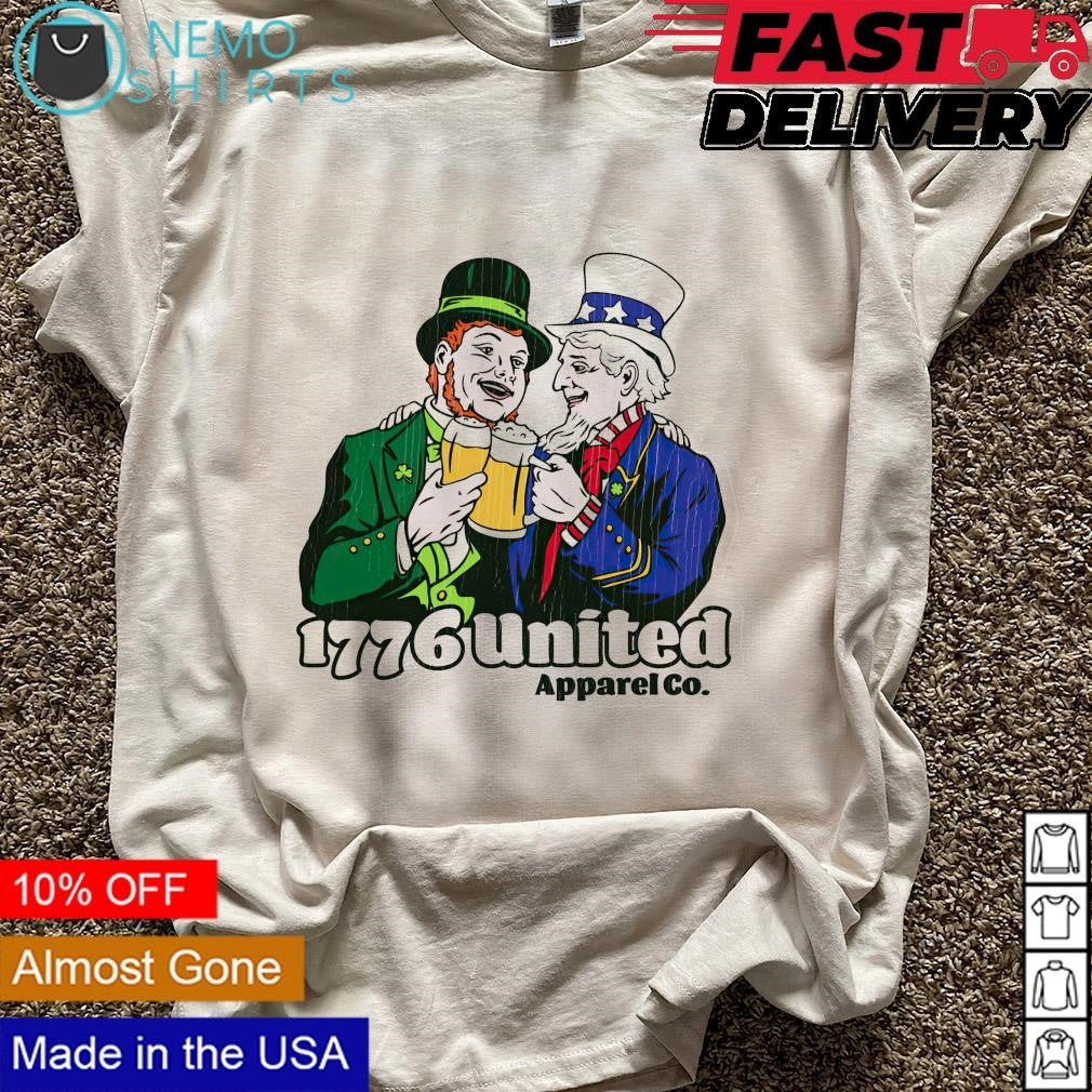Uncle Sam 1776 united St. Patrick's day - Adult & Kids T-Shirts, Sweatshirts & Hoodies apparel design preview 5