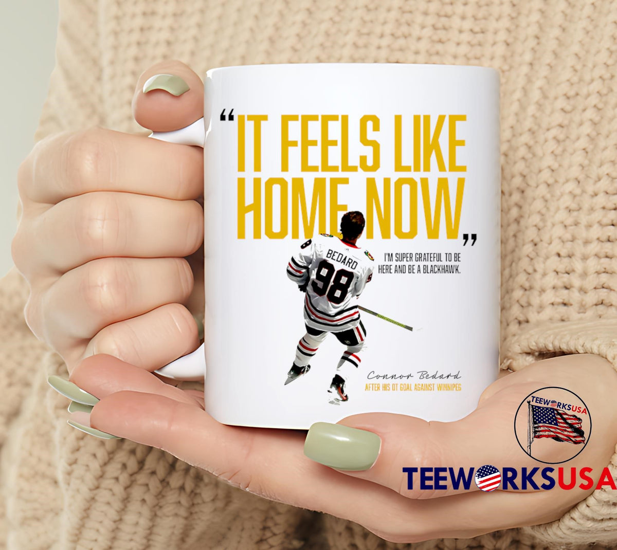 Chicago Blackhawks It Feels Like Home Now - Adult & Kids T-Shirts, Sweatshirts & Hoodies apparel design preview 6