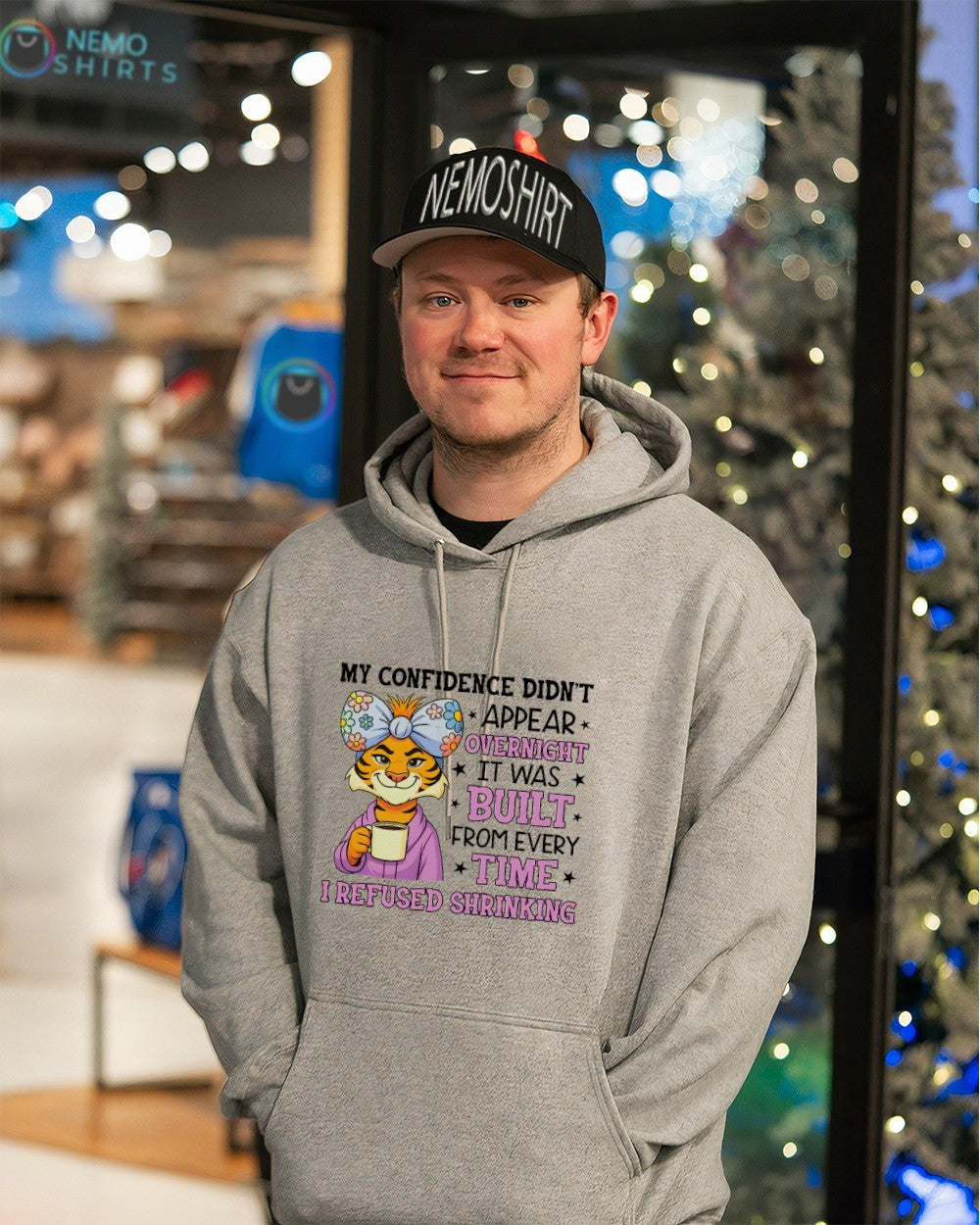 Tiger my confidence didn't appear overnight it was - Adult & Kids T-Shirts, Sweatshirts & Hoodies apparel design preview 3