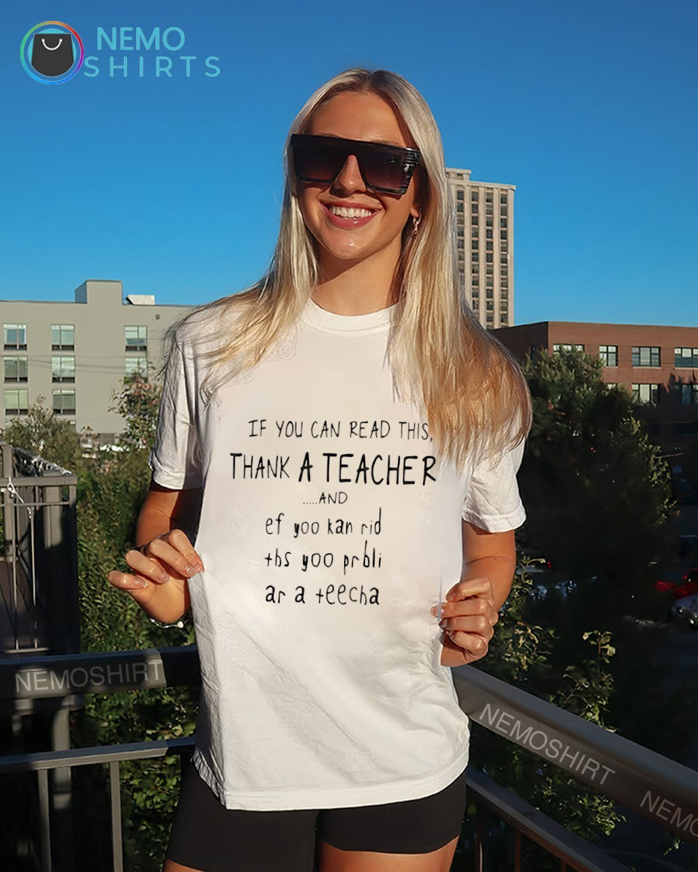 If you can read this thank a teacher and ef yoo kan - Adult & Kids T-Shirts, Sweatshirts & Hoodies apparel design preview 4