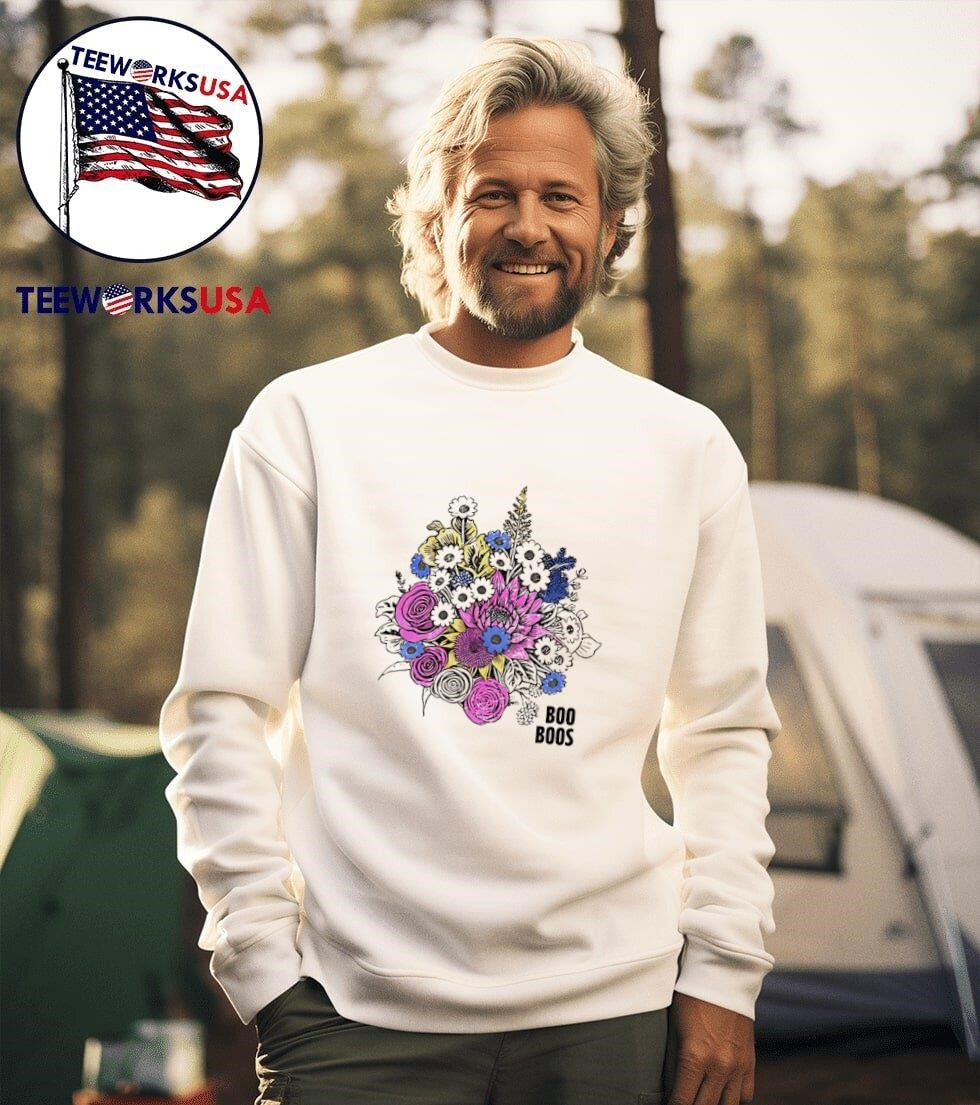 Boo Boos Flowers - Adult & Kids T-Shirts, Sweatshirts & Hoodies apparel design preview 3
