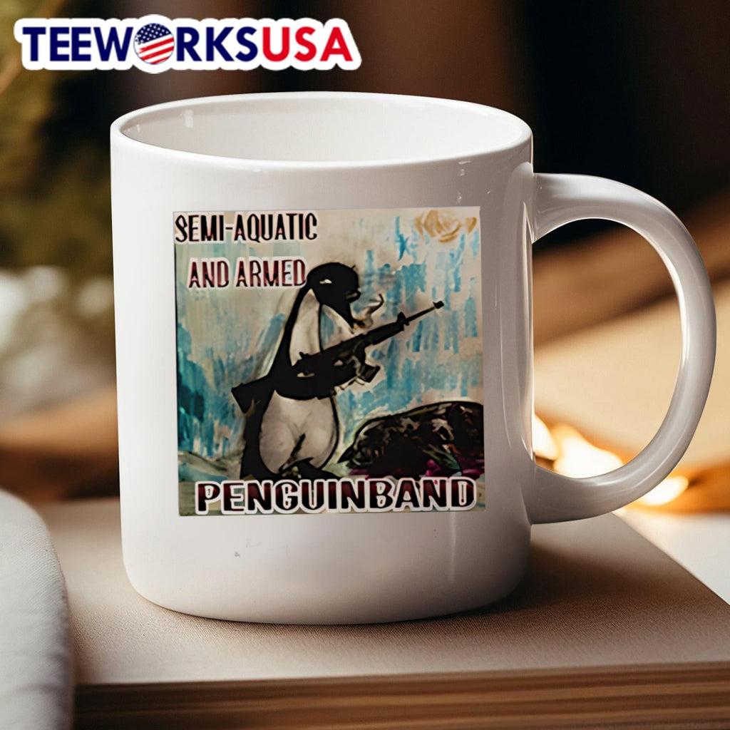 Semi Aquatic and Armed Penguin Band - Adult & Kids T-Shirts, Sweatshirts & Hoodies apparel design preview 4