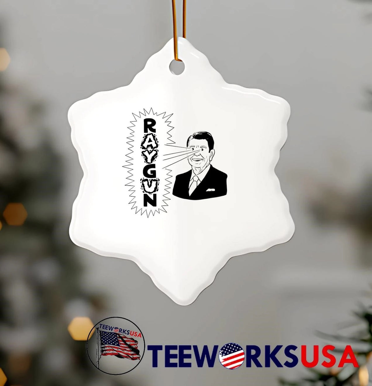 Reagan Laser Eyes Raygun - Adult & Kids T-Shirts, Sweatshirts & Hoodies apparel design preview 5