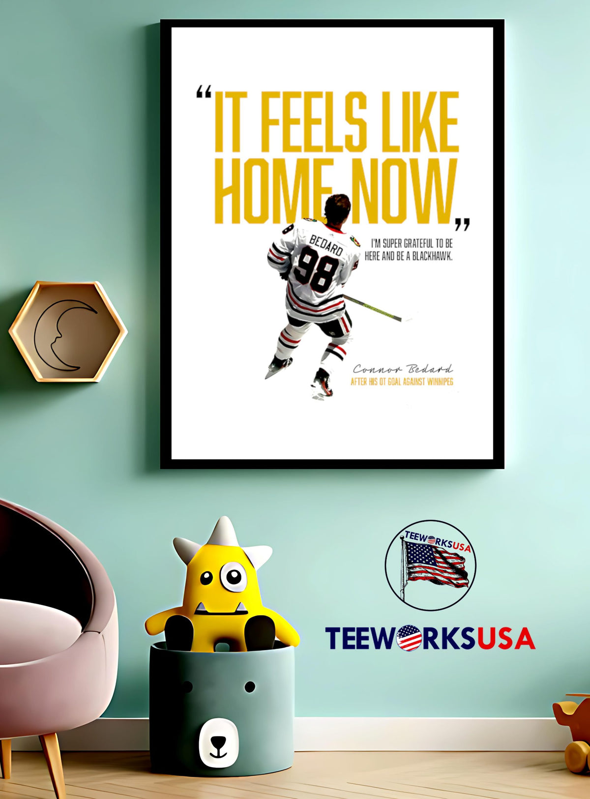 Chicago Blackhawks It Feels Like Home Now - Adult & Kids T-Shirts, Sweatshirts & Hoodies apparel design preview 3