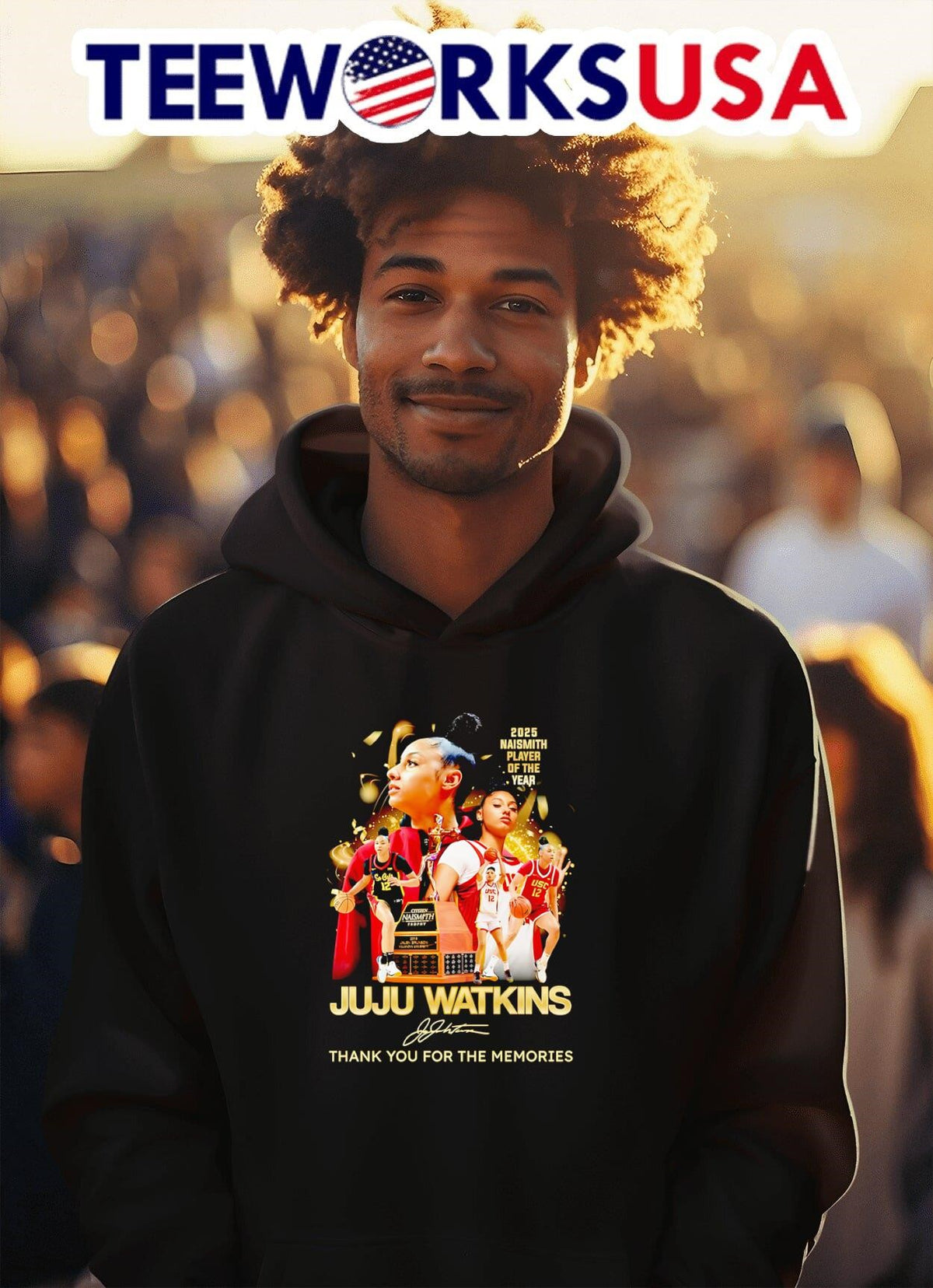 2025 Naismith Player of the year Juju Watkins thank - Adult & Kids T-Shirts, Sweatshirts & Hoodies apparel design preview 2