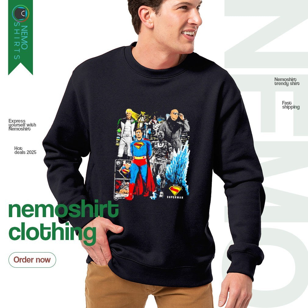 Superman comic graphic - Adult & Kids T-Shirts, Sweatshirts & Hoodies apparel design preview 4