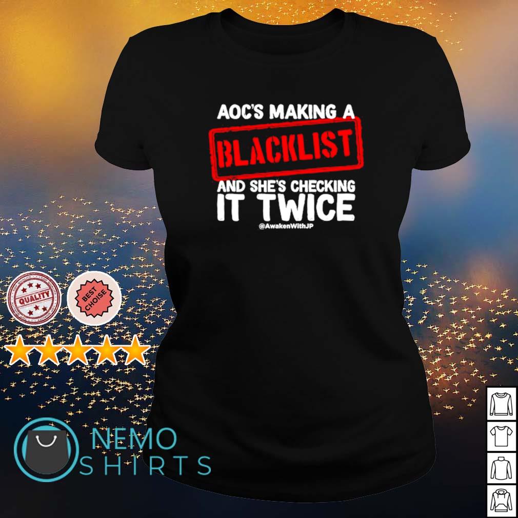 Aoc's making a blacklist and she's checking it twice - Adult & Kids T-Shirts, Sweatshirts & Hoodies apparel design preview 3