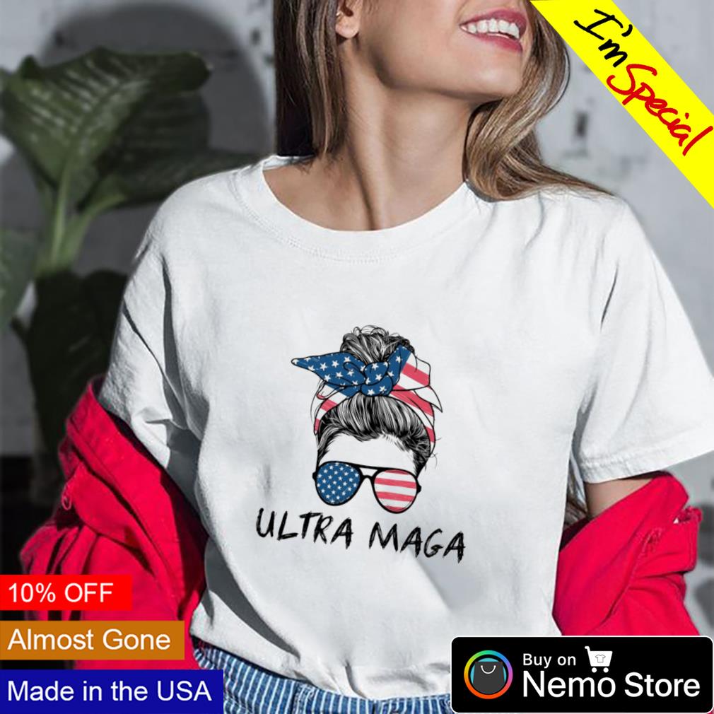 Messy Bun Trump girl ultra maga - Adult & Kids T-Shirts, Sweatshirts & Hoodies apparel design preview 2