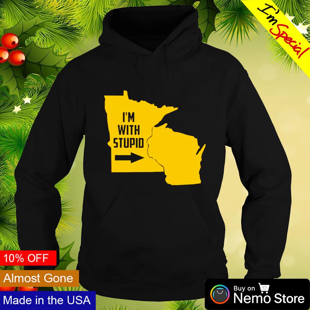 Minnesota I'm with stupid - Adult & Kids T-Shirts, Sweatshirts & Hoodies apparel design preview 2