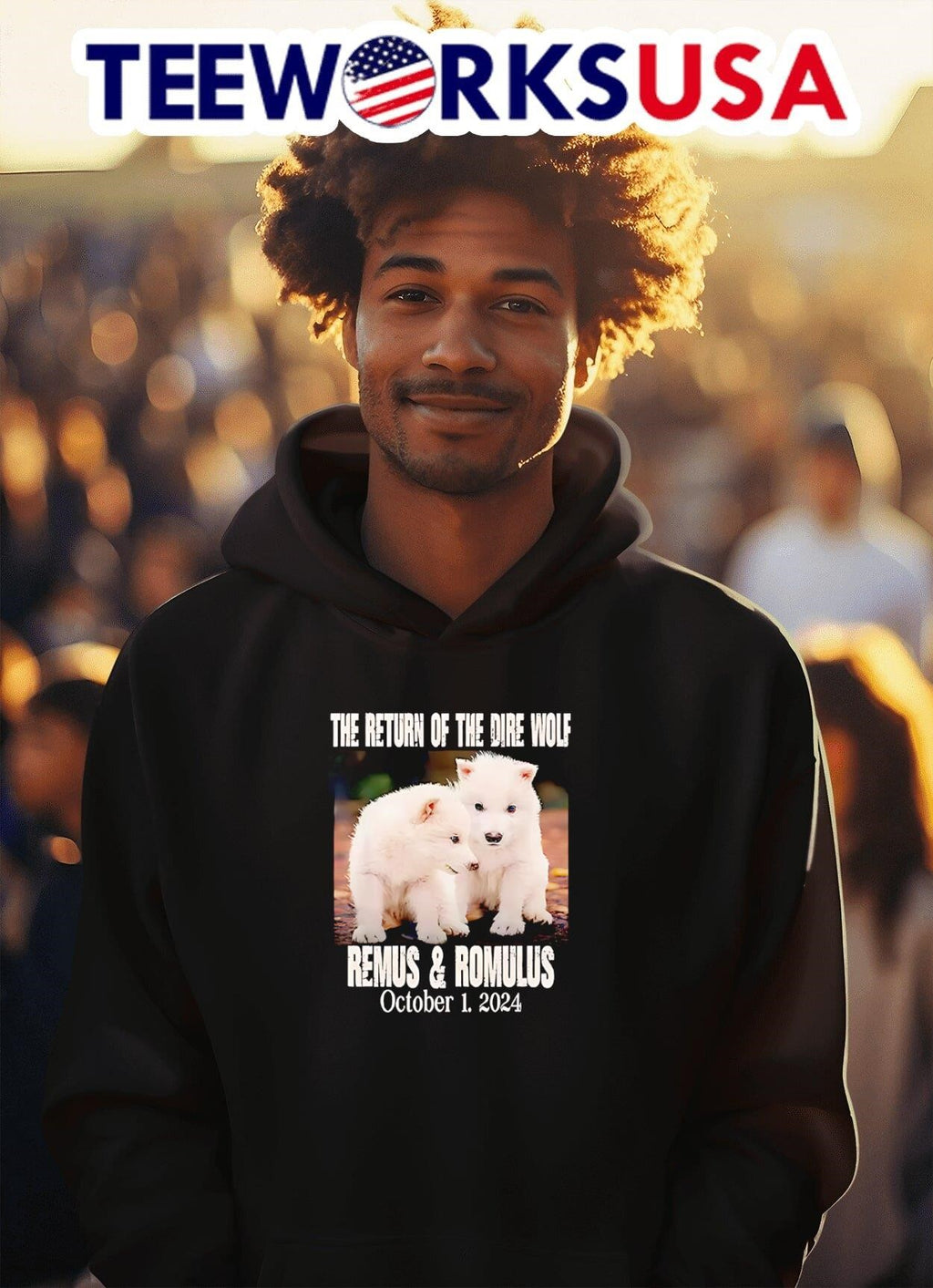 The Return Of Dire Wolf Remus and Romulus October 1 - Adult & Kids T-Shirts, Sweatshirts & Hoodies apparel design preview 2