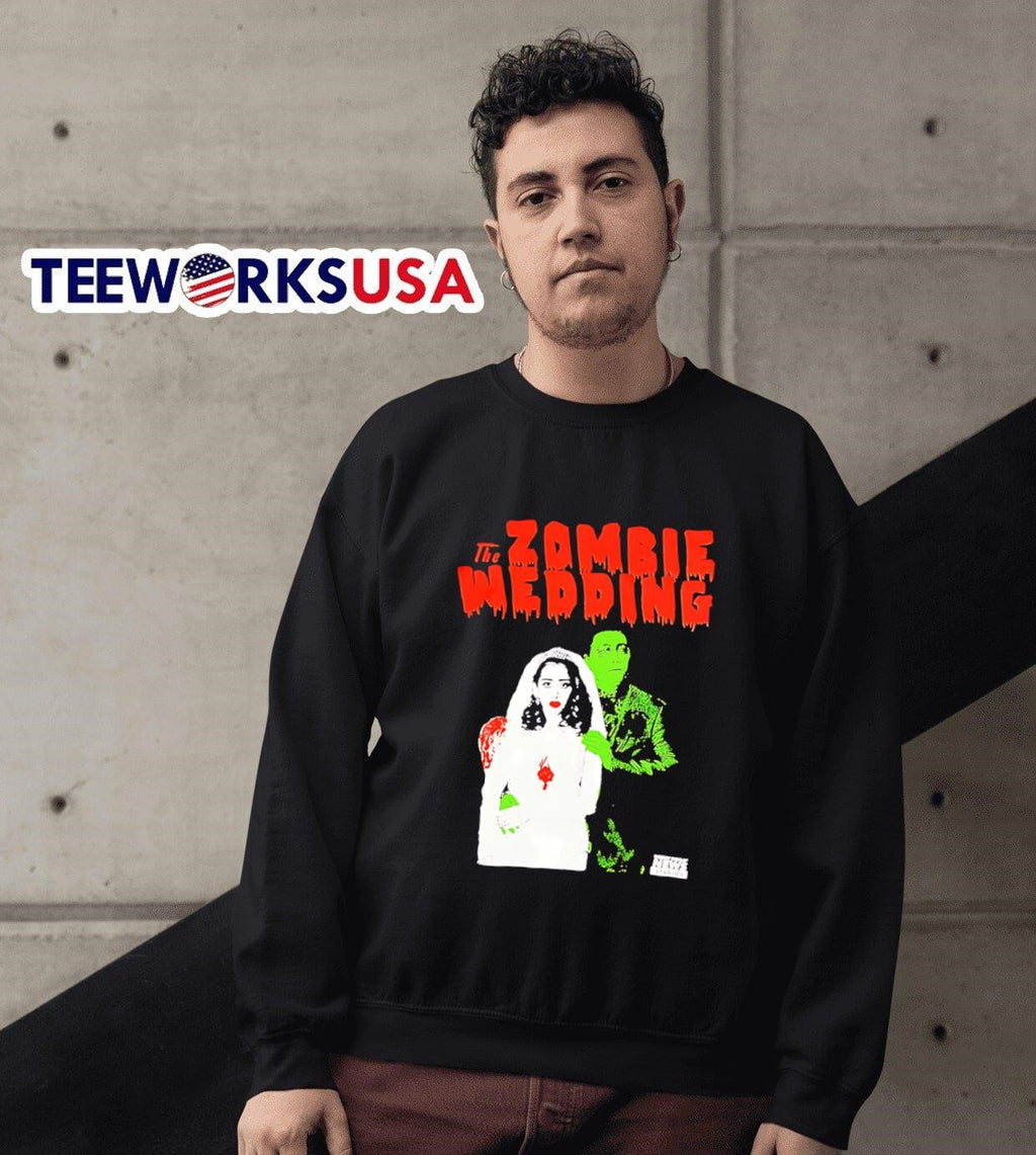 The zombie wedding bride and groom - Adult & Kids T-Shirts, Sweatshirts & Hoodies apparel design preview 3