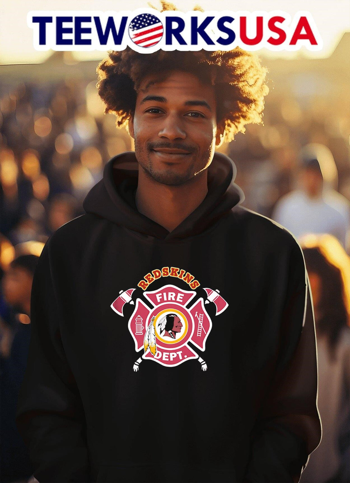 Washington Redskins fire dept - Adult & Kids T-Shirts, Sweatshirts & Hoodies apparel design preview 2