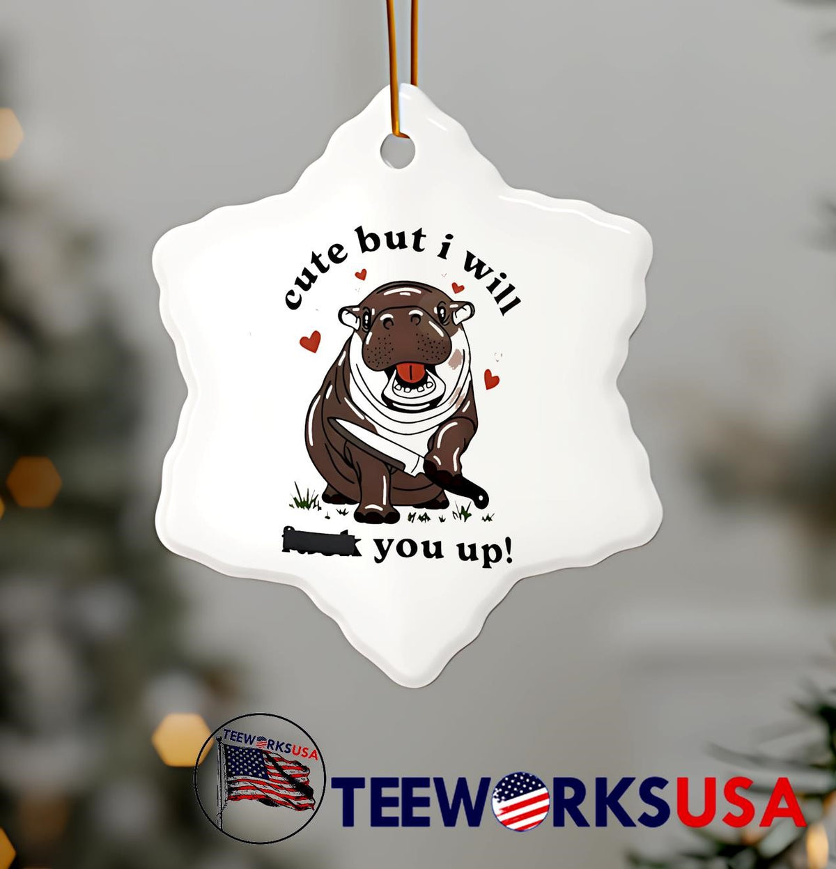 Moodeng Cute But I Will You Up - Adult & Kids T-Shirts, Sweatshirts & Hoodies apparel design preview 7